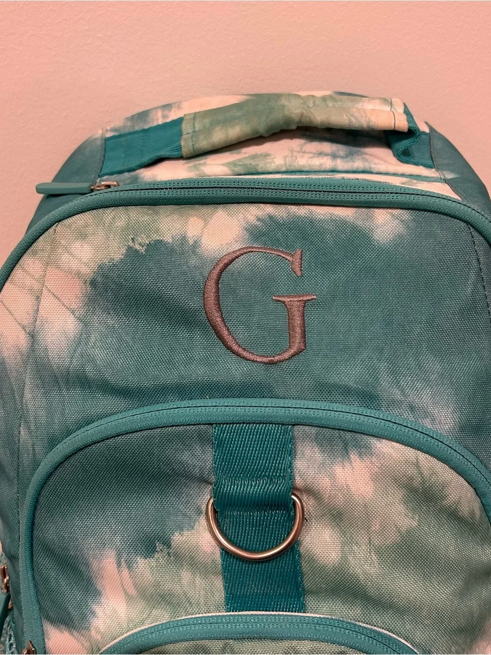 Pottery Barn Teen Gear Up Aqua White Laguna Tie Dye Large Backpack 17